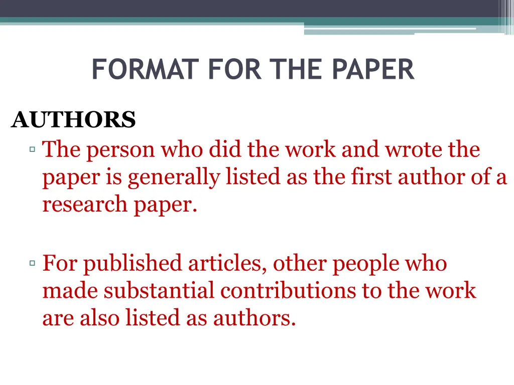 format for the paper 1