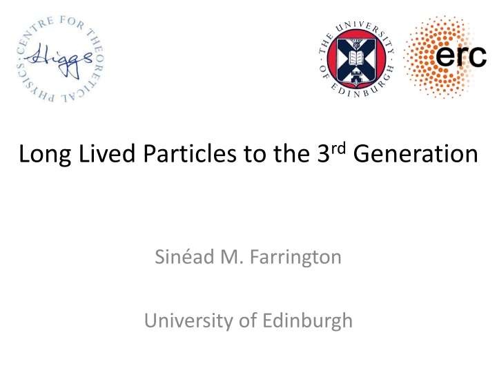 long lived particles to the 3 rd generation