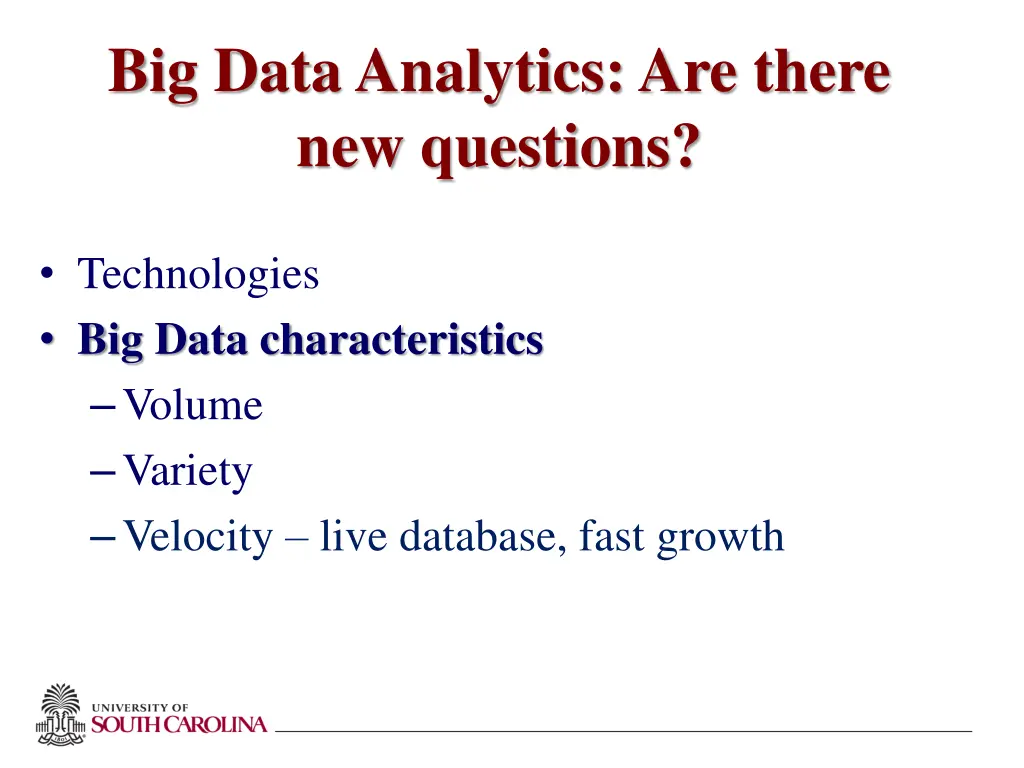 big data analytics are there new questions