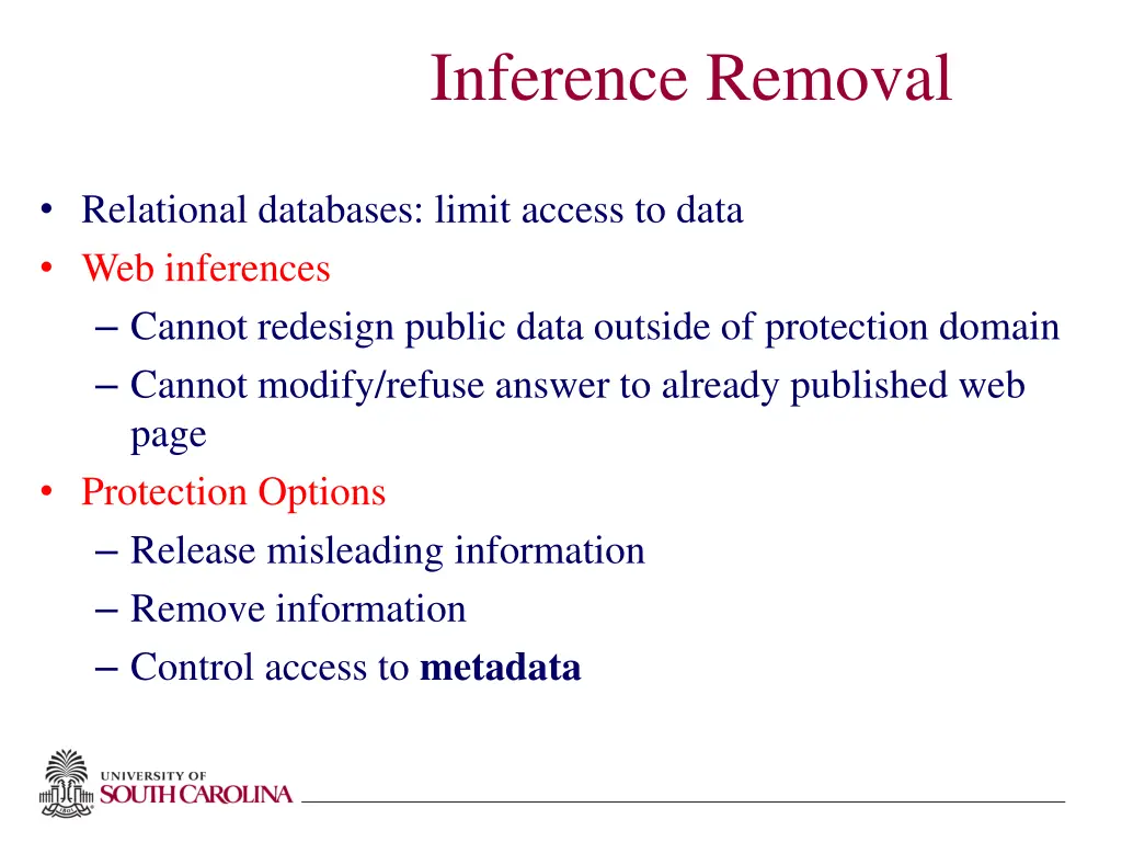 inference removal