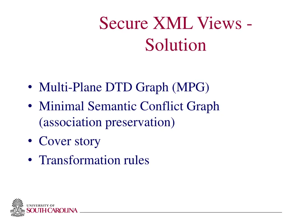 secure xml views solution