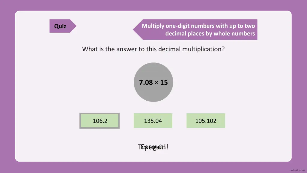 multiply one digit numbers with up to two decimal 3