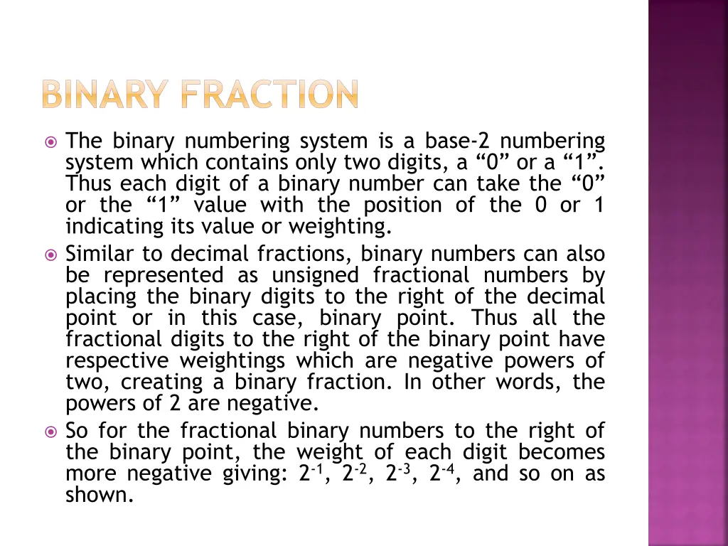 binary fraction