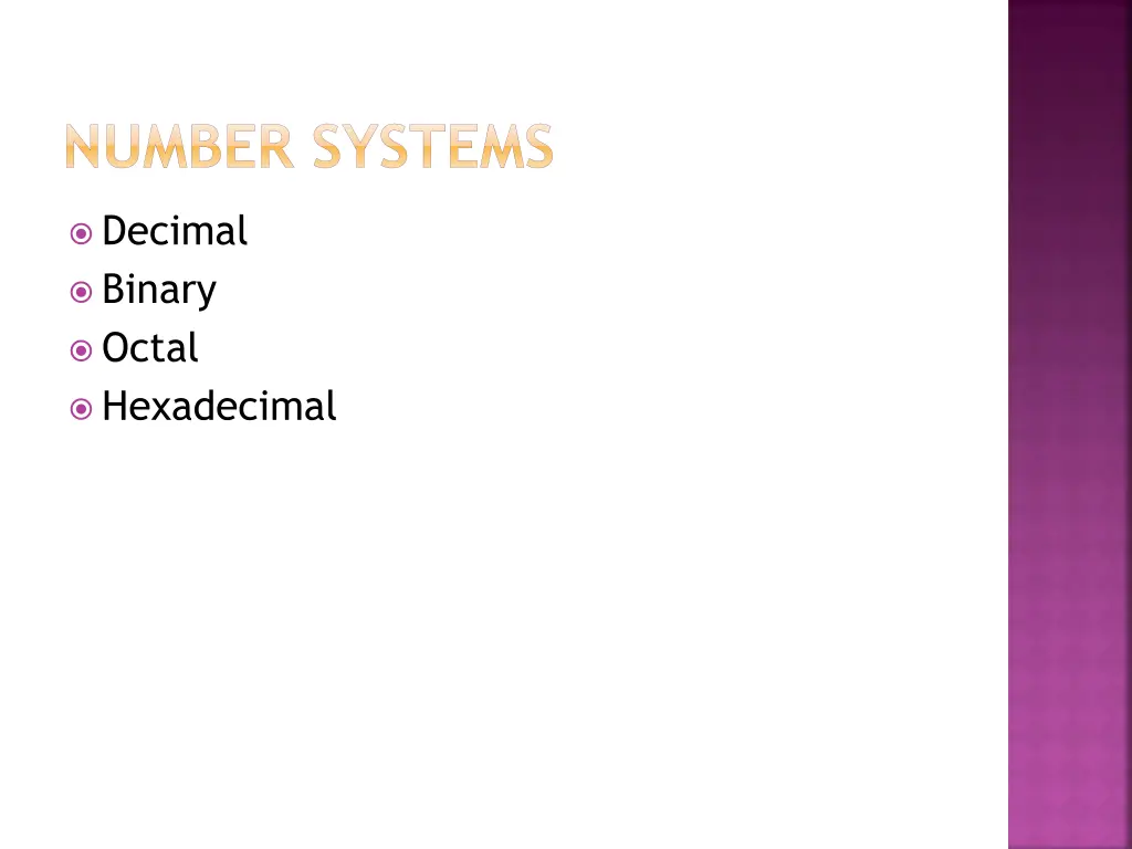 number systems