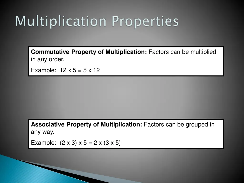 commutative property of multiplication factors
