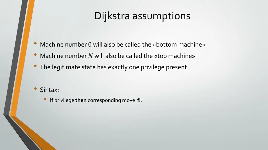 dijkstra assumptions 1
