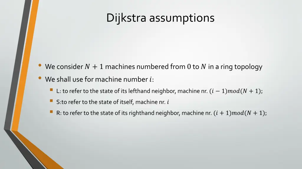 dijkstra assumptions