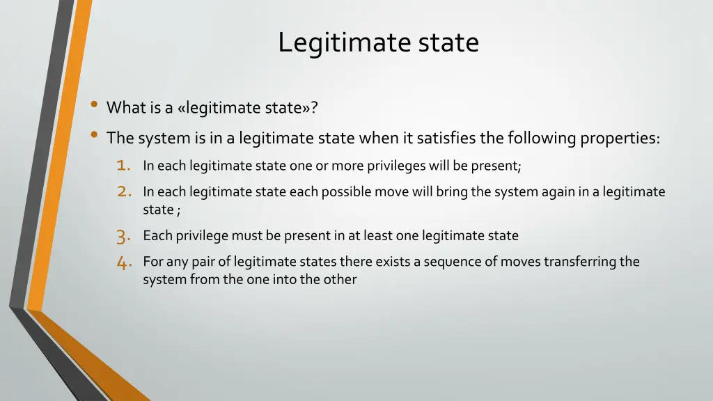 legitimate state