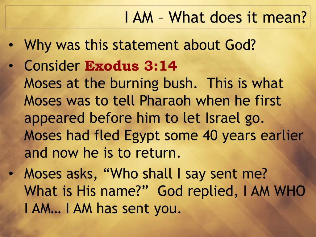 i am what does it mean 1