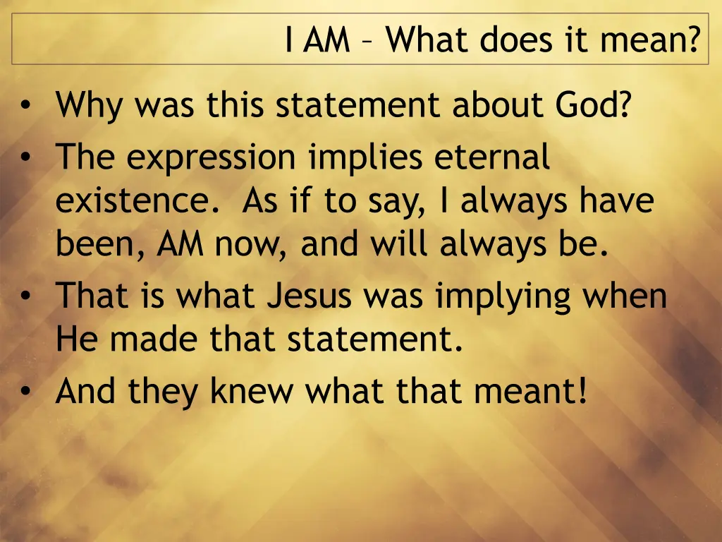 i am what does it mean 2