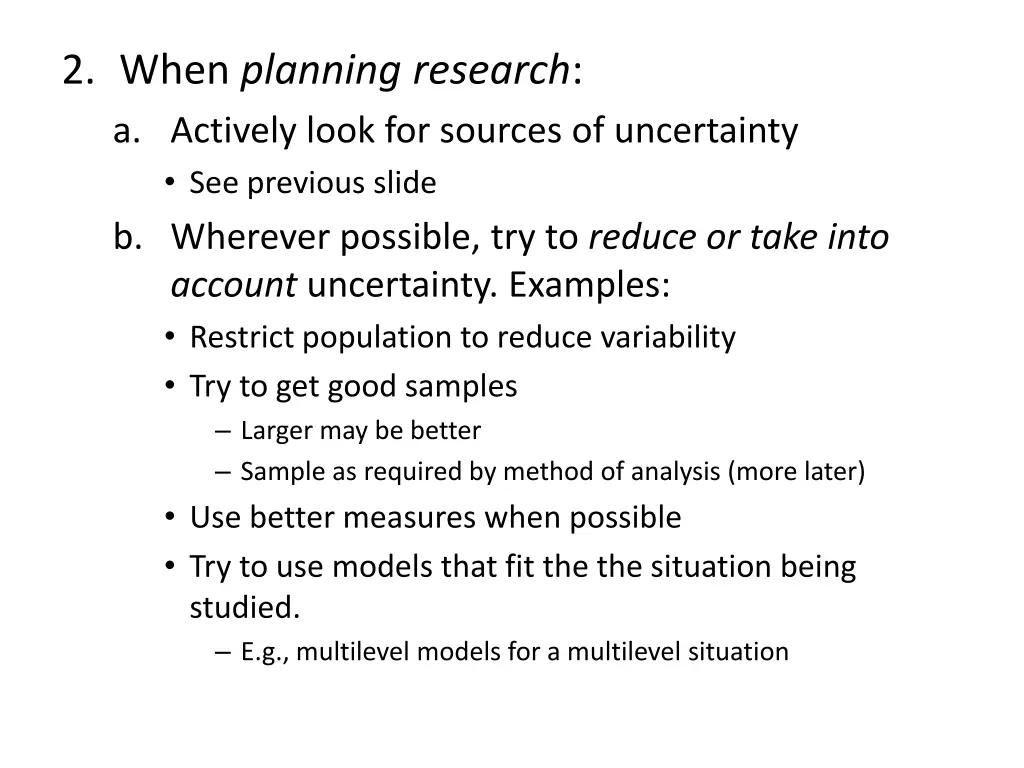 2 when planning research a actively look