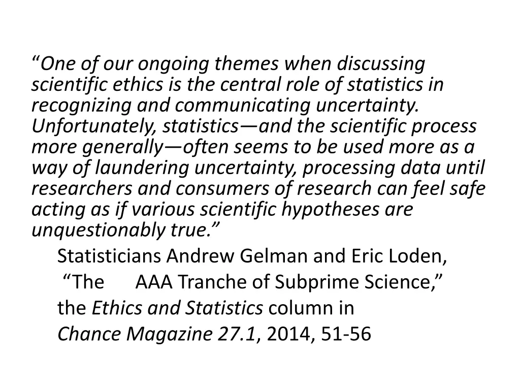 one of our ongoing themes when discussing