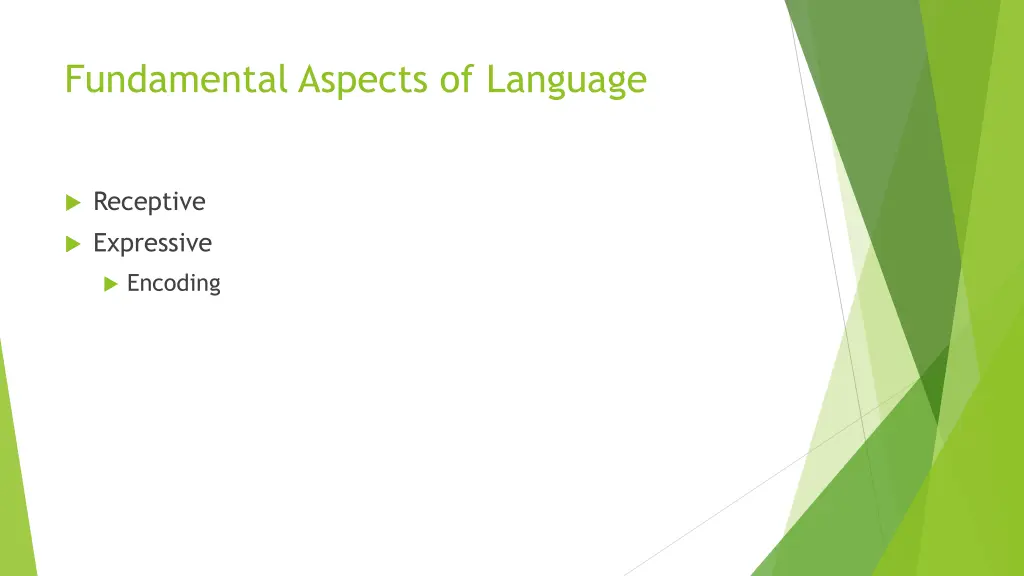 fundamental aspects of language