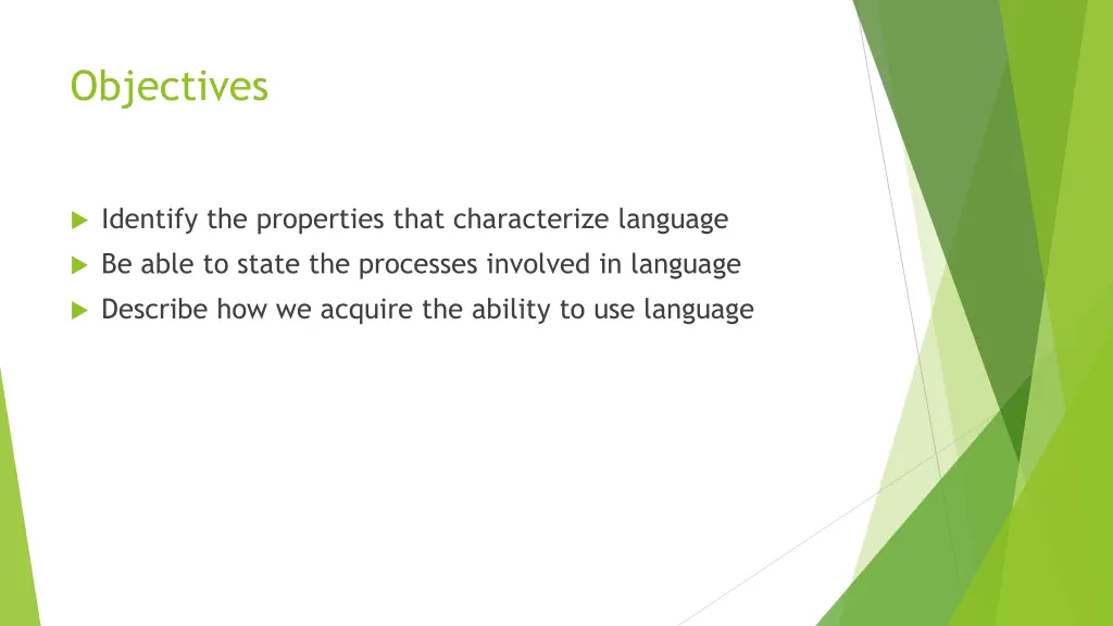 objectives