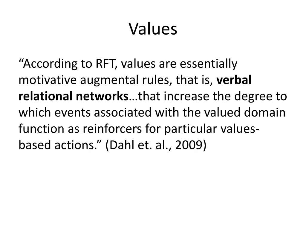 values 1