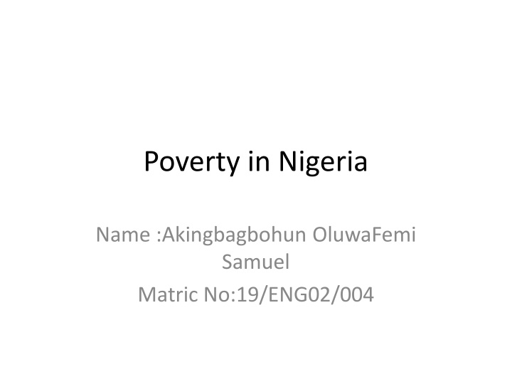 poverty in nigeria