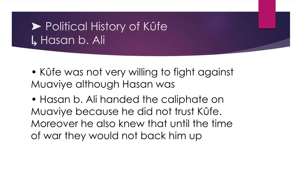 political history of k fe hasan b ali