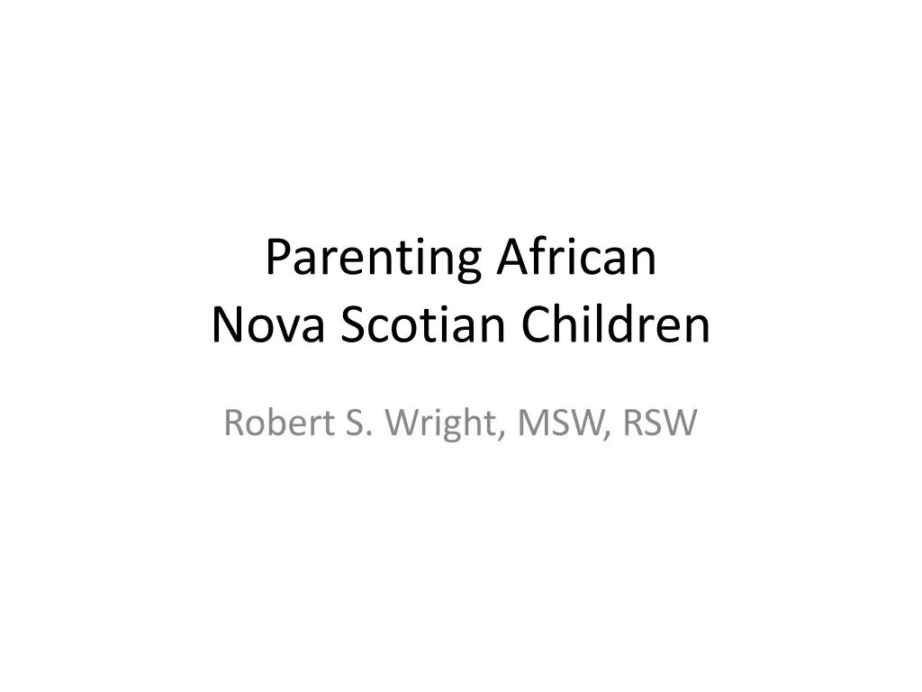 parenting african nova scotian children 1