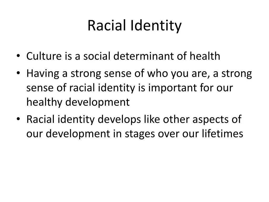 racial identity