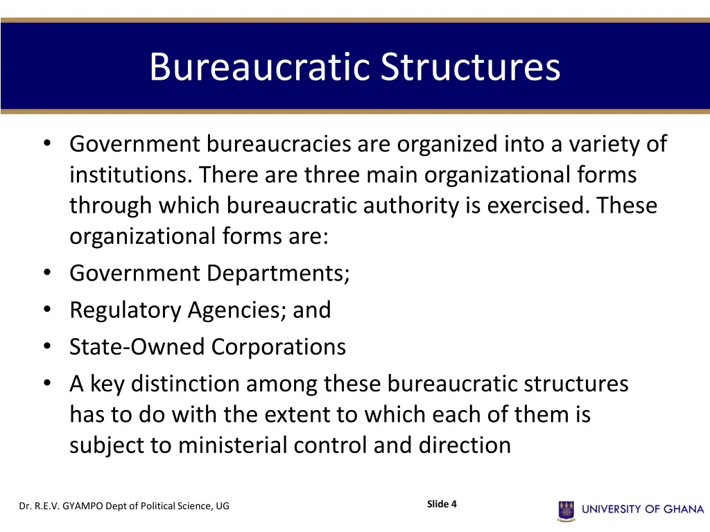 bureaucratic structures
