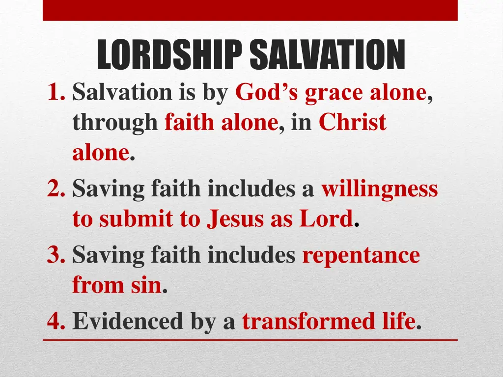 lordship salvation 1 salvation is by god s grace