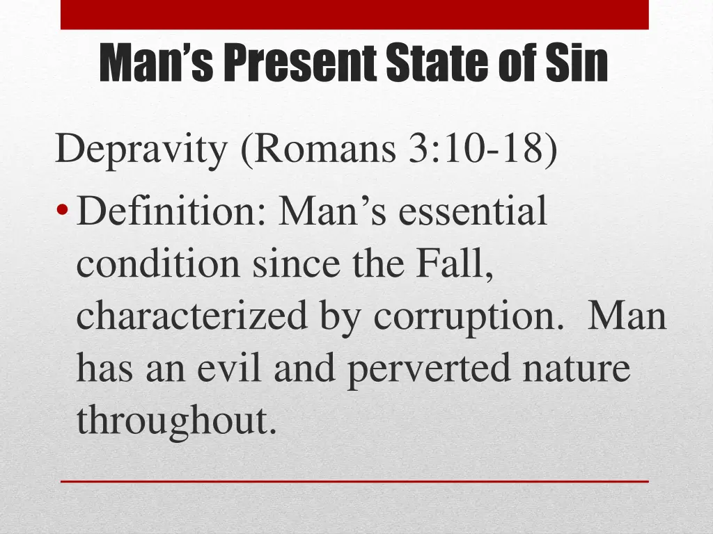 man s present state of sin 1