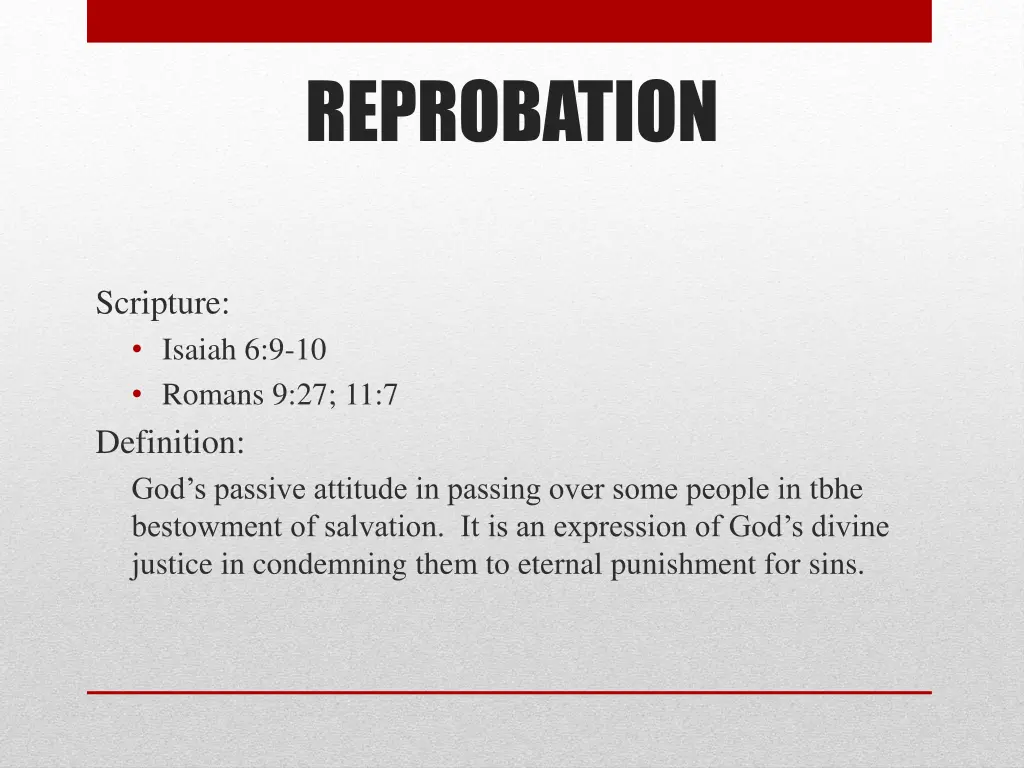 reprobation