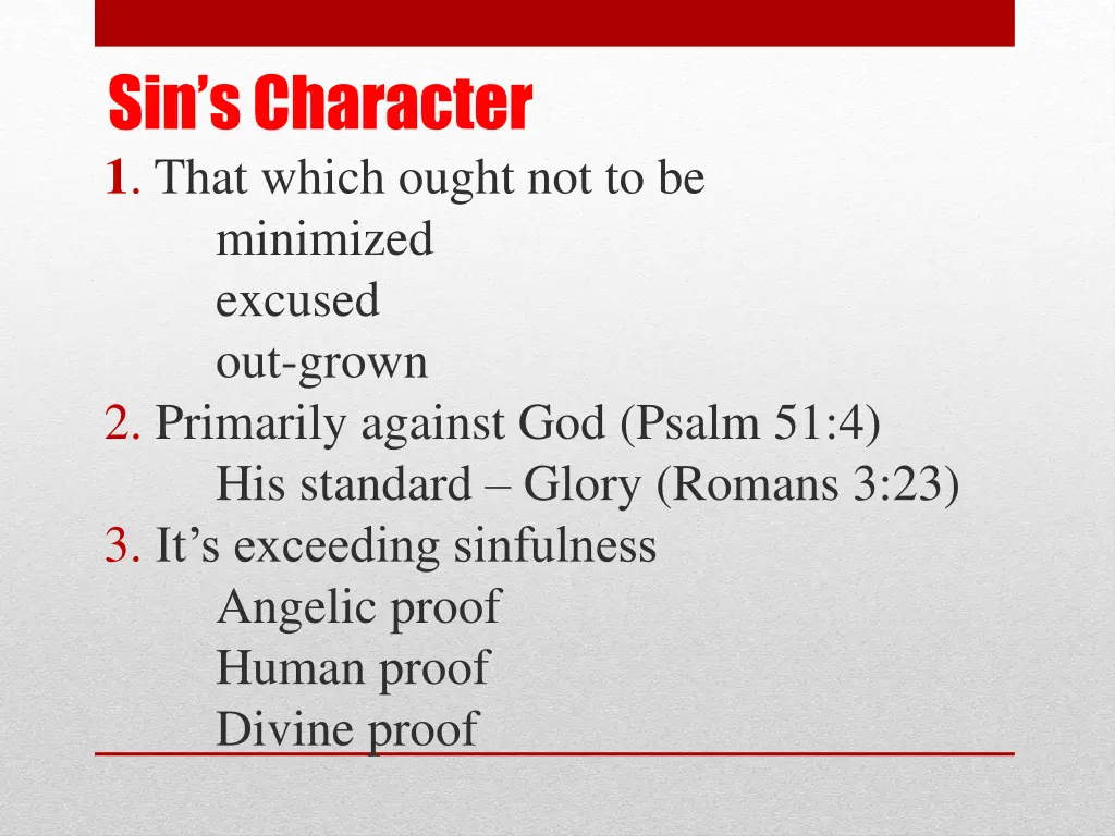 sin s character 1 that which ought