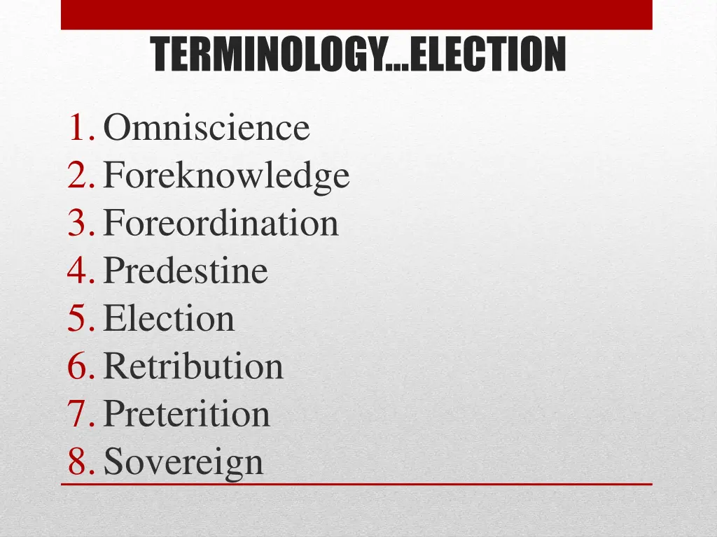 terminology election