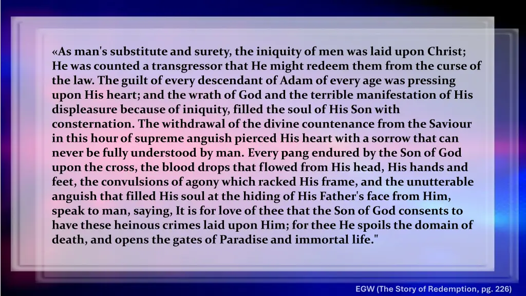 as man s substitute and surety the iniquity