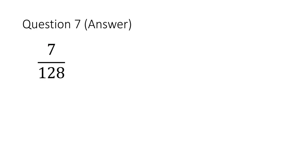 question 7 answer
