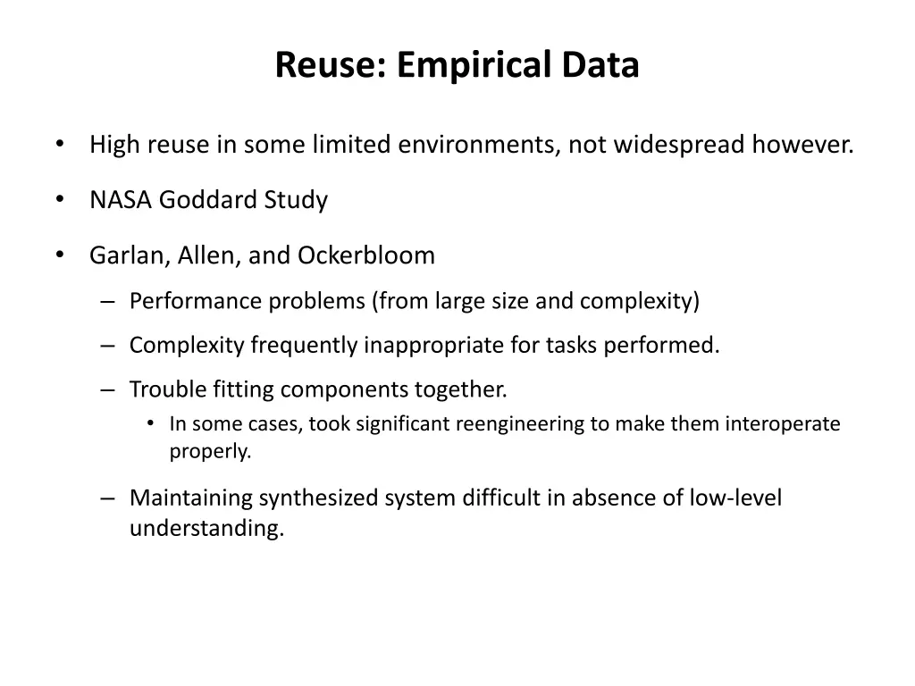 reuse empirical data