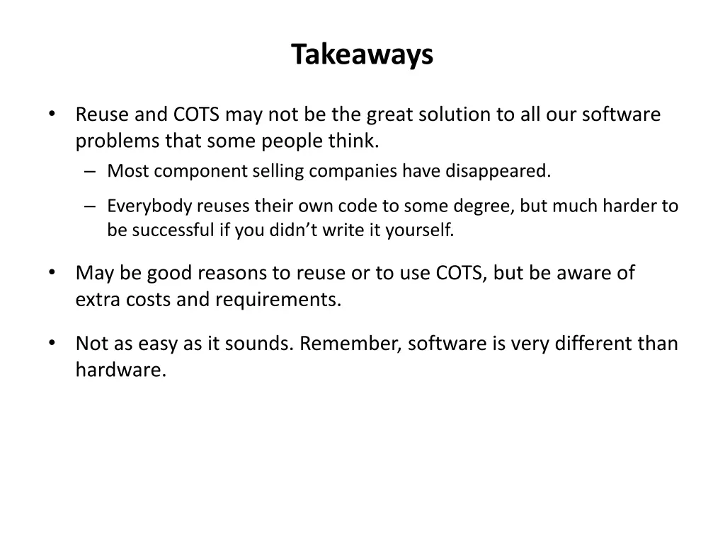 takeaways