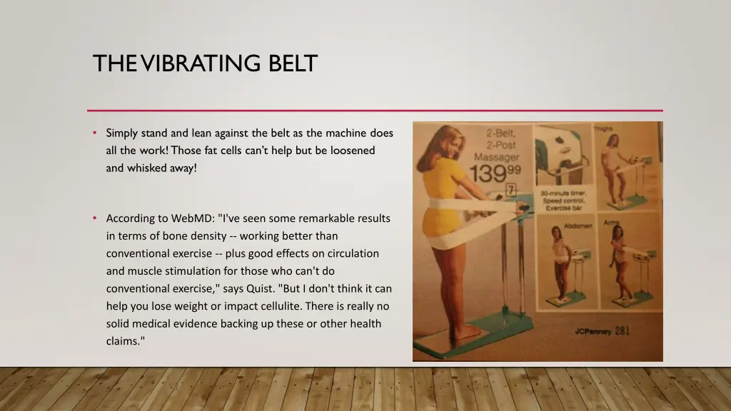 the vibrating belt