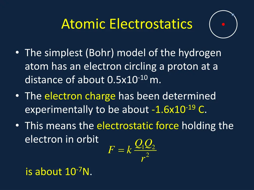 atomic electrostatics