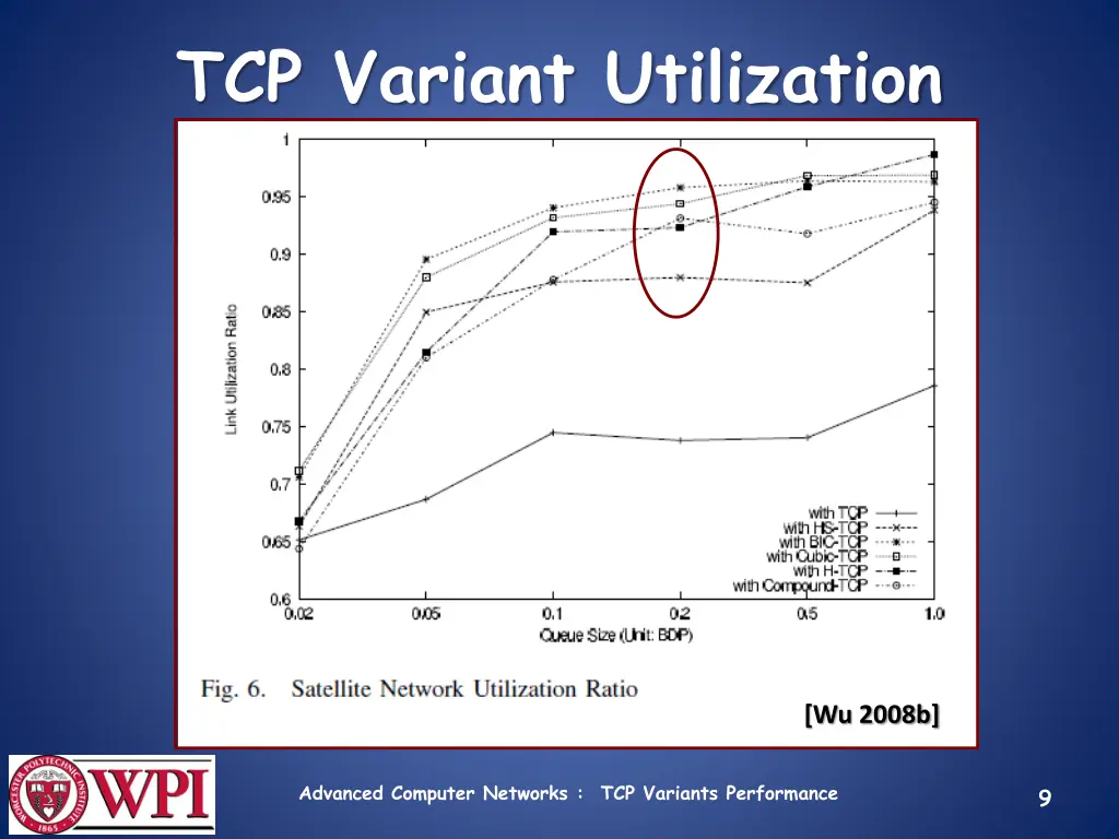tcp variant utilization