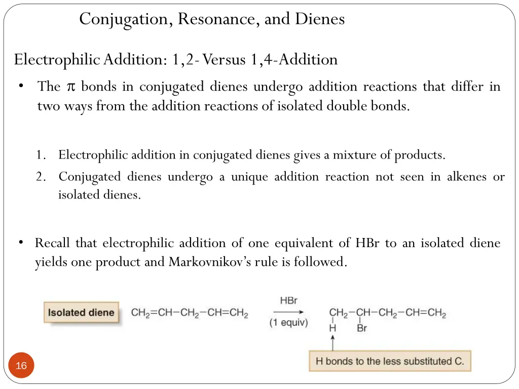 conjugation resonance and dienes