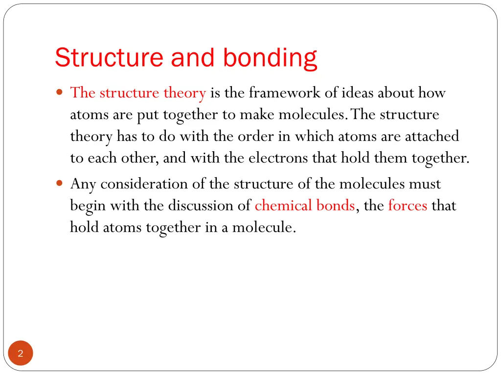 structure and bonding