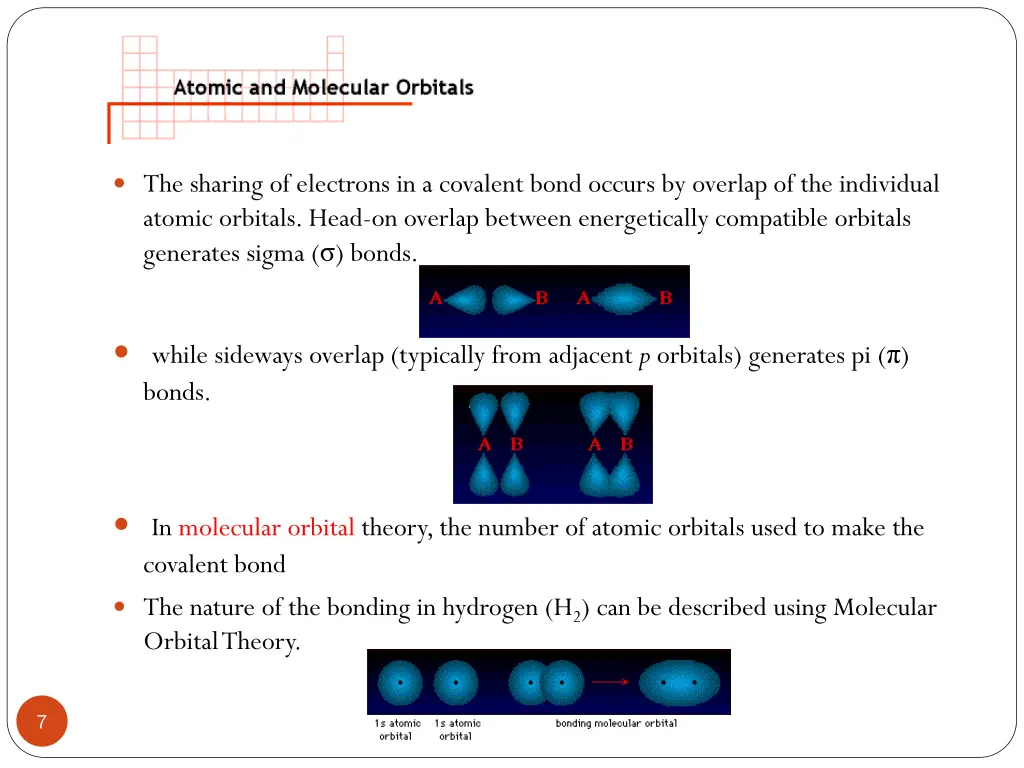 the sharing of electrons in a covalent bond