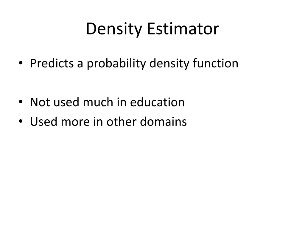 density estimator