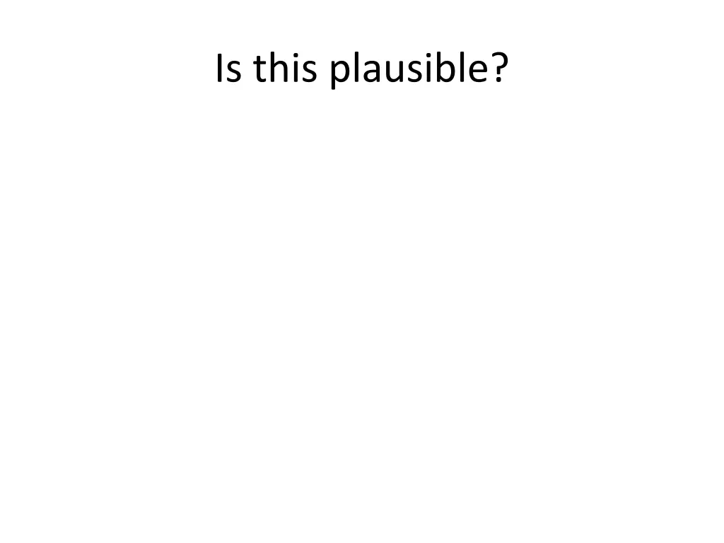 is this plausible