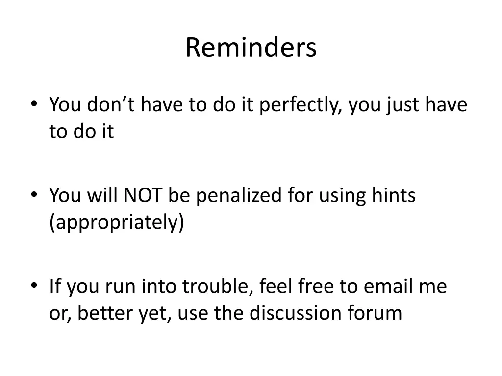 reminders