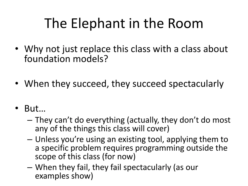 the elephant in the room