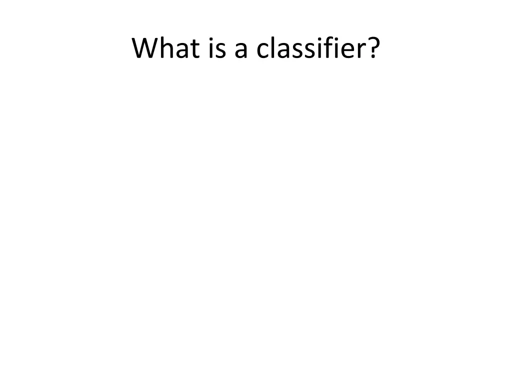 what is a classifier