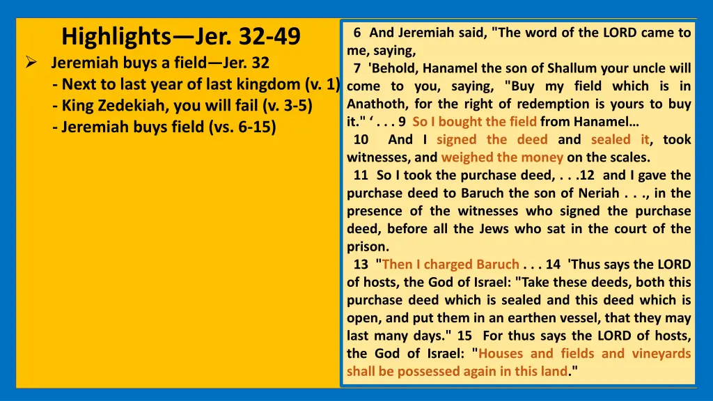 highlights jer 32 49 jeremiah buys a field 1