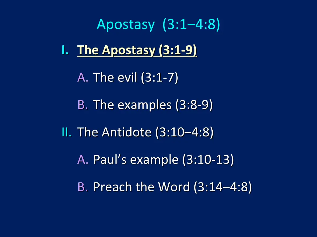 apostasy 3 1 4 8 1
