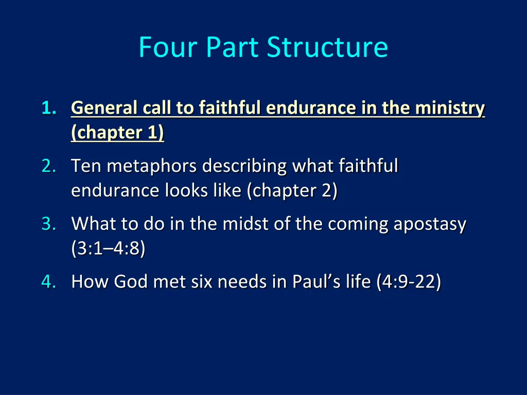 four part structure 1