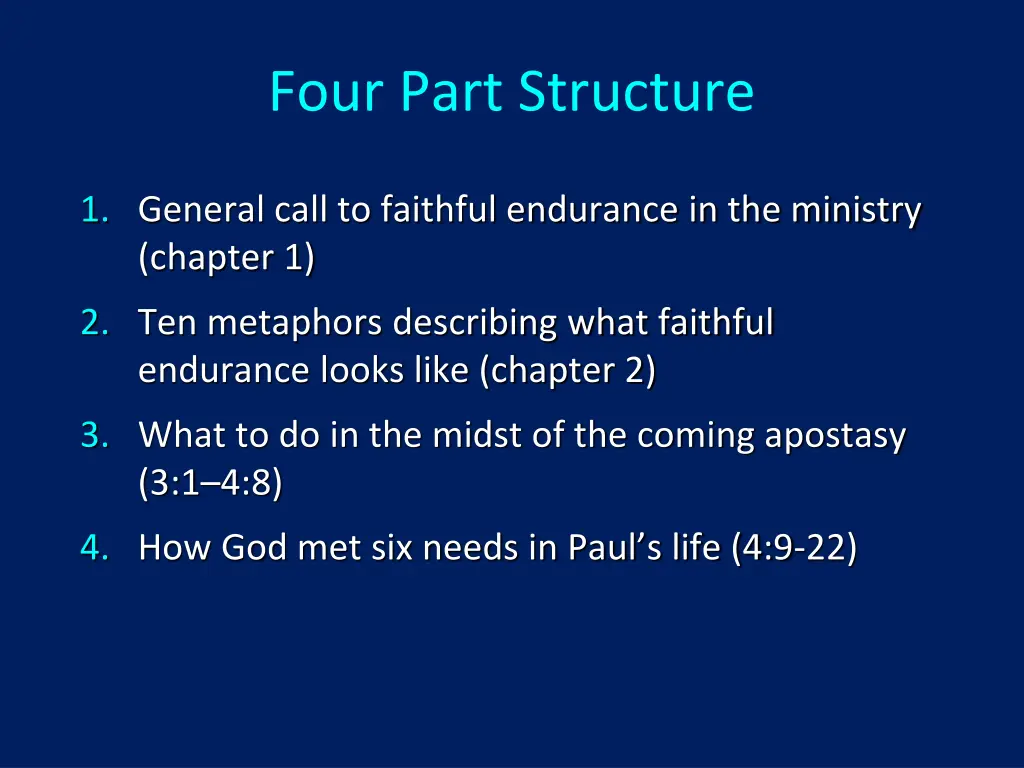 four part structure