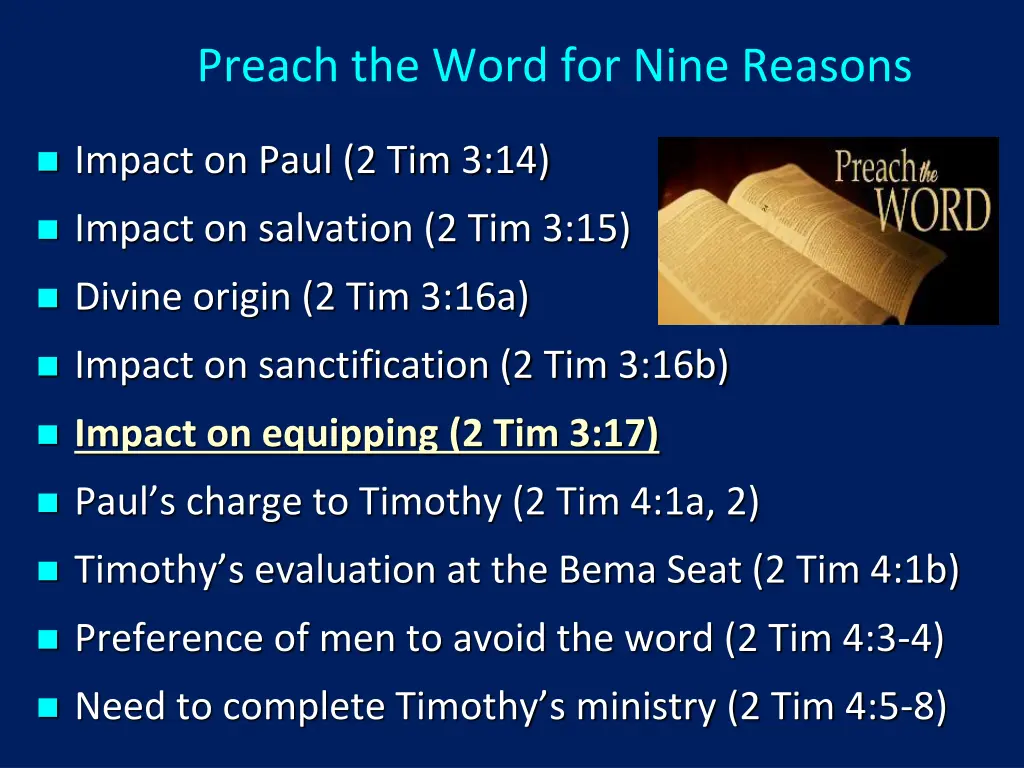 preach the word for nine reasons 5