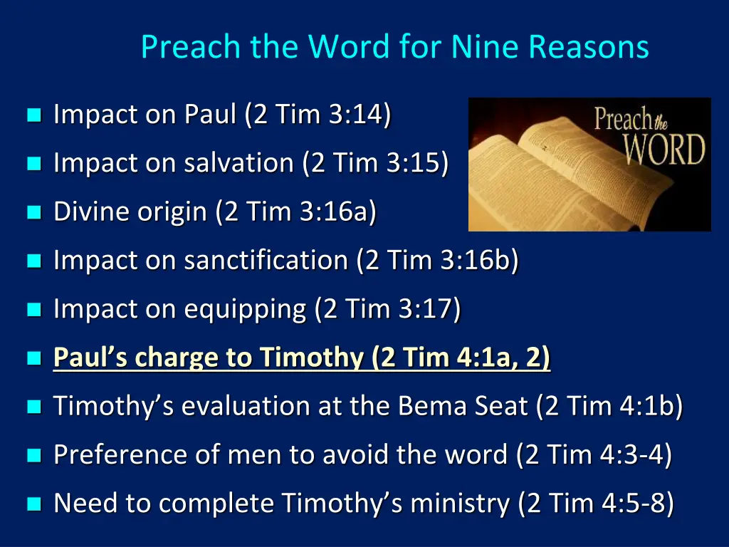 preach the word for nine reasons 6